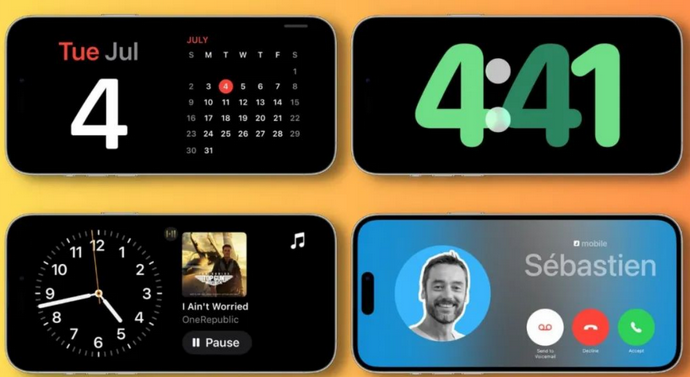 灌南苹果手机维修分享iOS17横屏充电待机显示有什么好处 