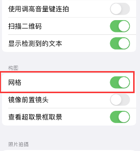 灌南苹果手机维修网点分享iPhone如何开启九宫格构图功能 